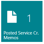 Posted Service Credit Memos