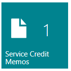 Service credit memo pile
