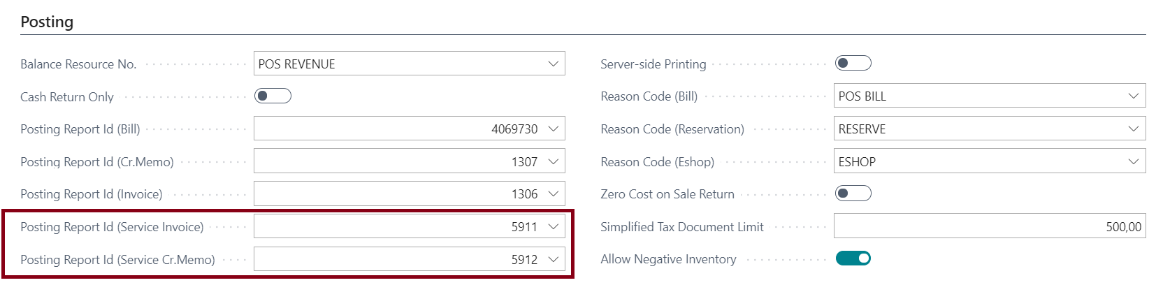 Selecting Service Reports