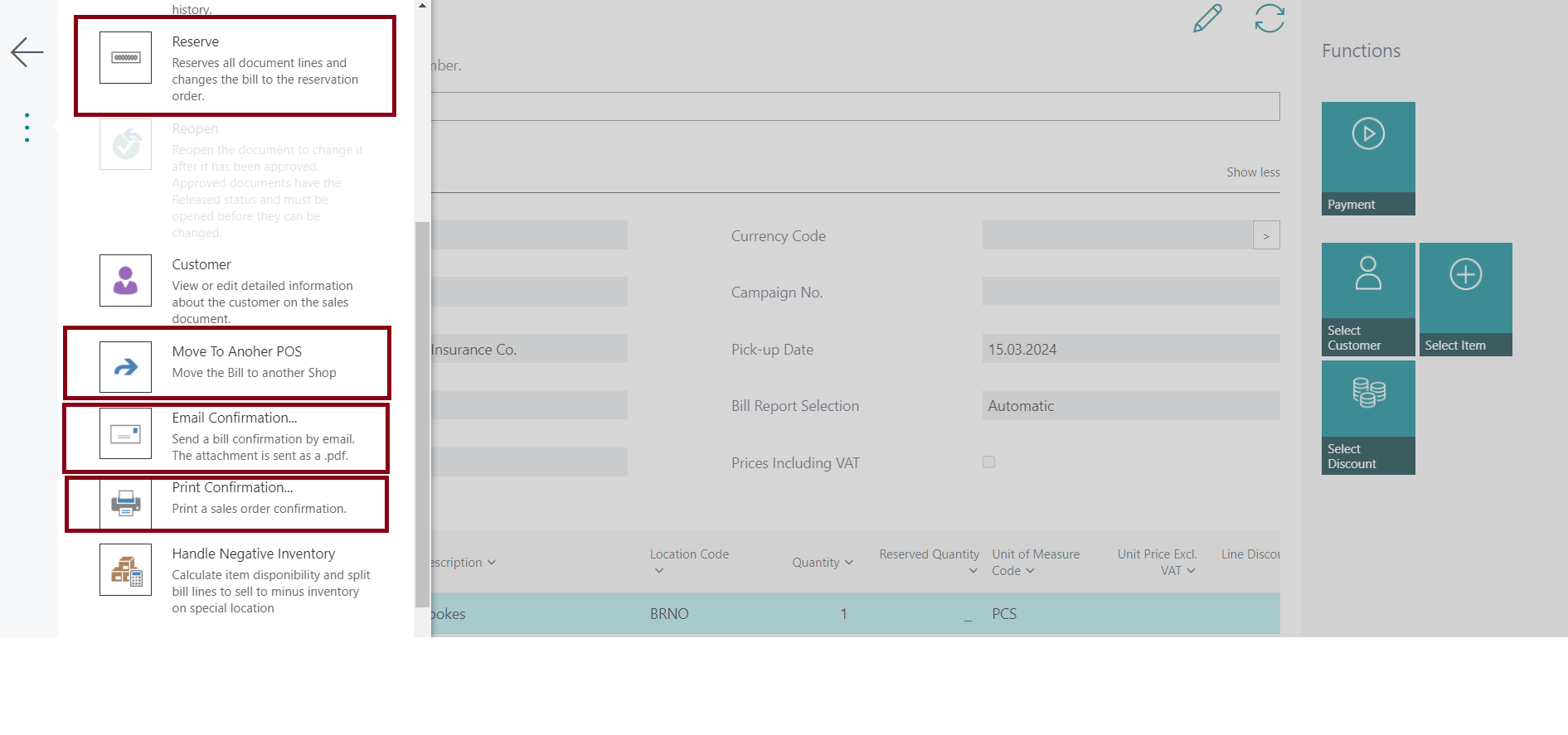 Actions To Process Bills From Other Locations