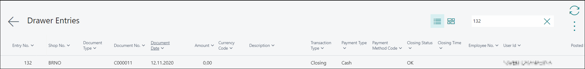 Cash Closing OK