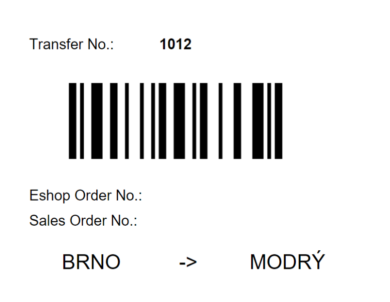 Print transfer labels