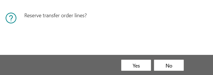 Confirming transfer reservation