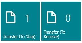 Transfer actions in the role center