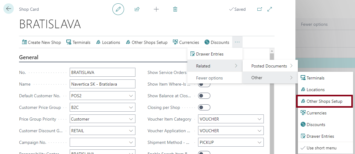 Bills For Other Locations Setup
