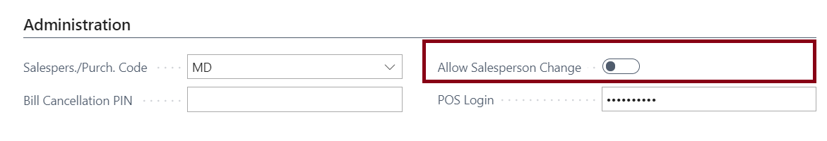 Change Salesperson with employee login