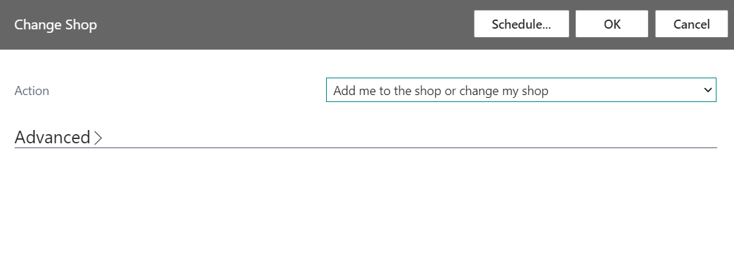 Change Shop Dialogue