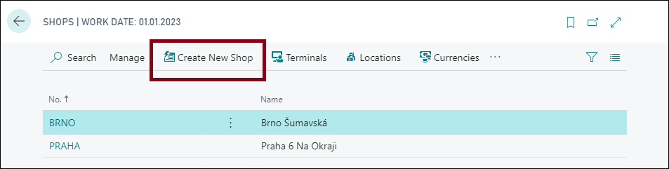 Create New Shop