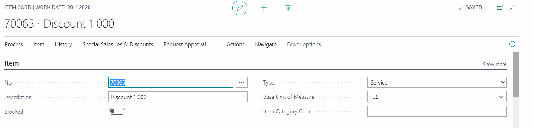 Item Type Service