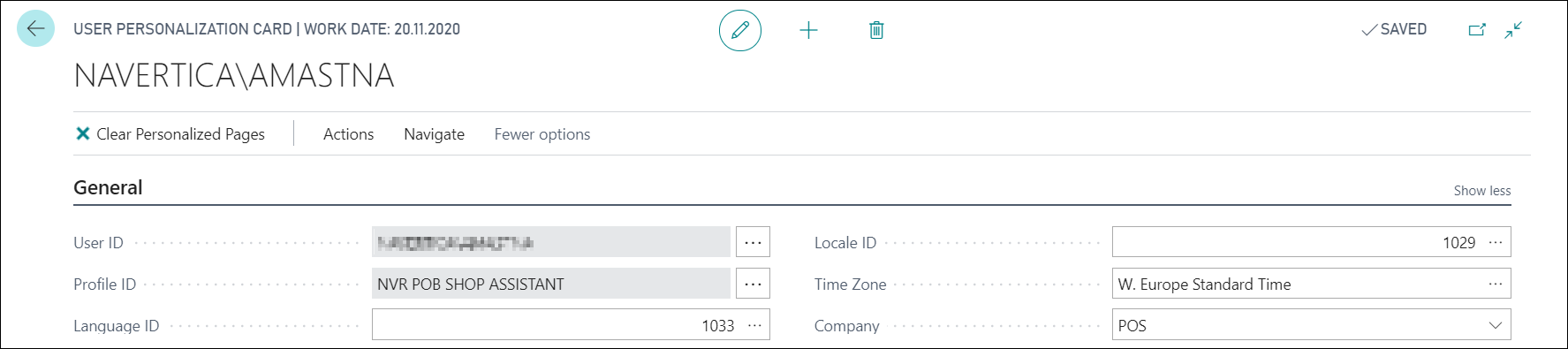 User Personalization