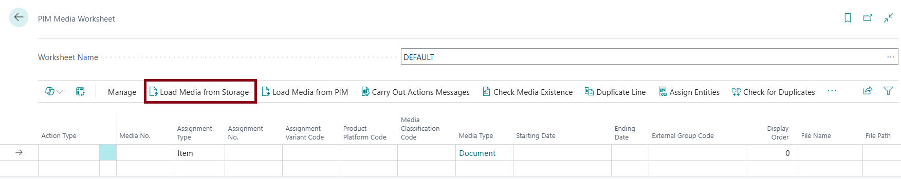 Assign File action