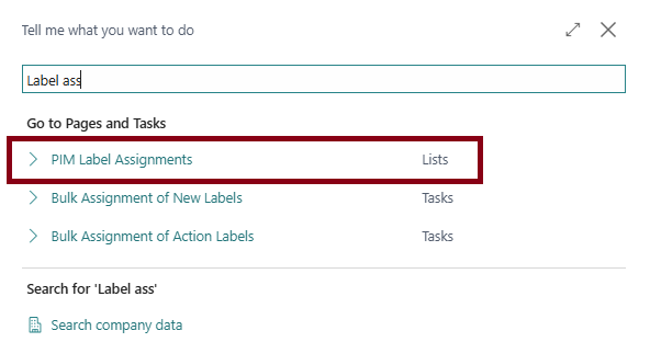 PIM Labels – PIM label assignment