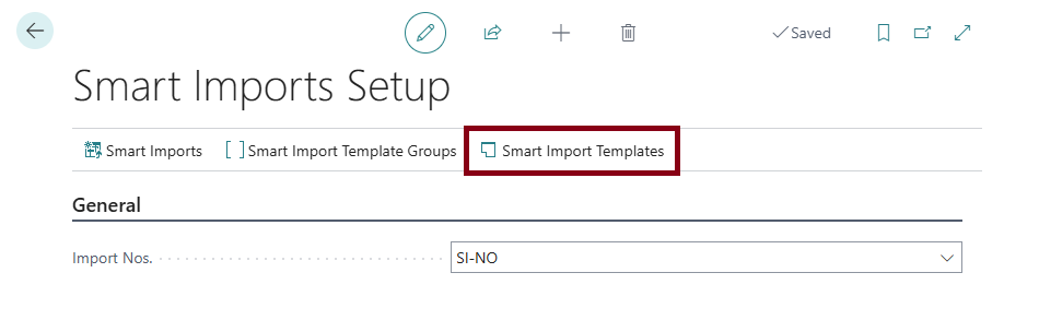 Smart Import Template Setup