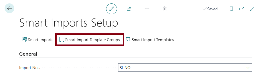 Smart Import Template Group Setup