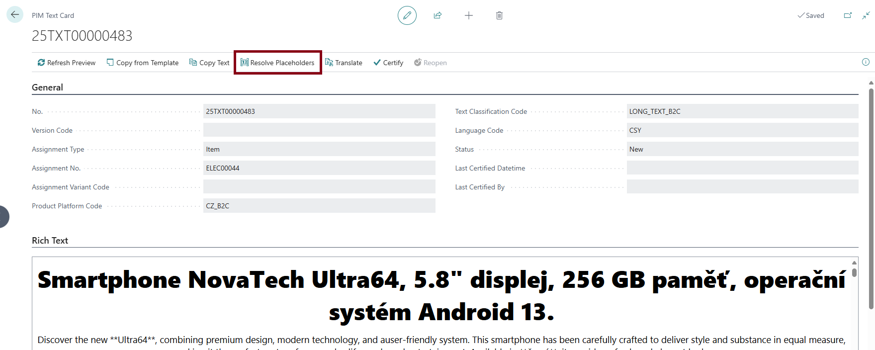 Manual unpacking of placeholders