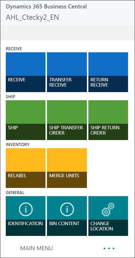 The appearance of the mobile menu - an example
