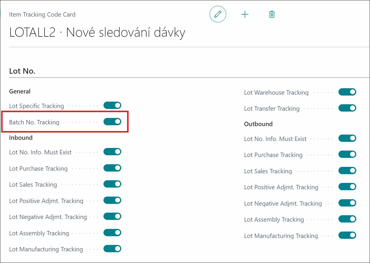 Require Vendor Batch No. Tracking setting