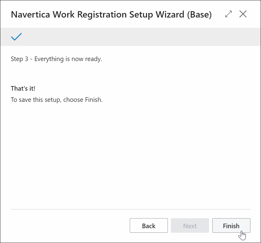 Finish the Base wizard.