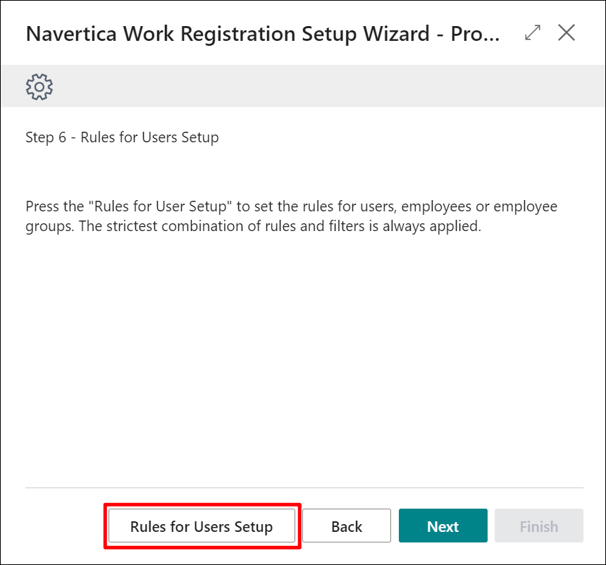 Rules for Users - Assisted Setup