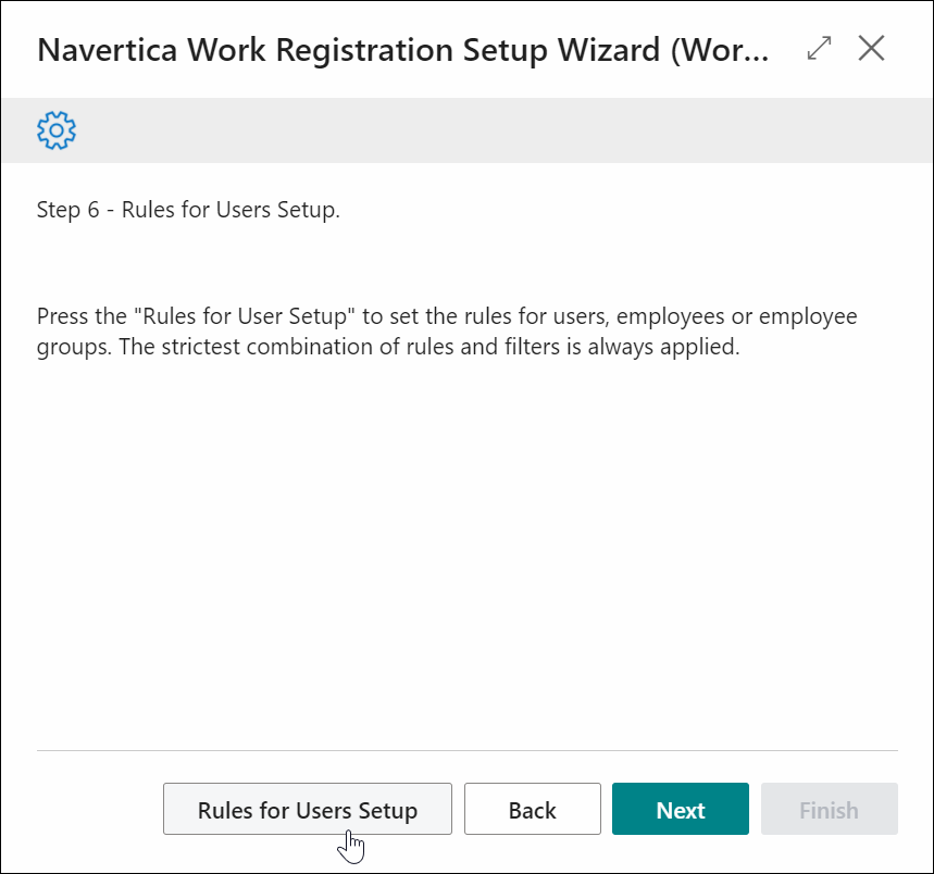 Click Rules for Users Setup