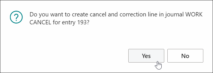 Cancel Entry with Correction